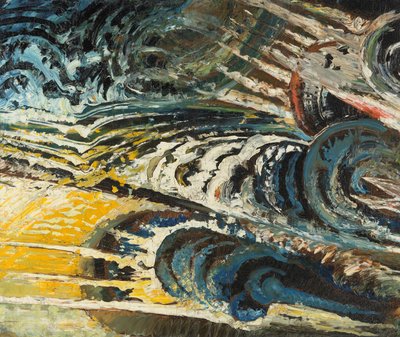 Abstrakt-futuristisk komposisjon, ca. 1912 (olje på lerret) av Chris Lanooy