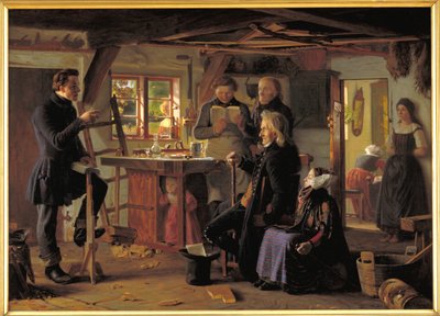 Mormoner på besøk hos en snekker på landet av Christen Dalsgaard