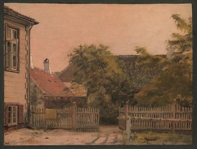 Et hjørne av kunstnerens fars hus av Christen Købke