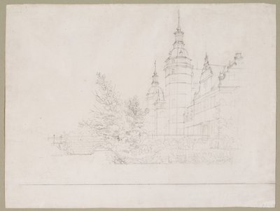 Frederiksborg slott. Fest på Møntbroen av Christen Købke