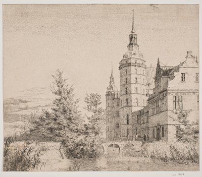 Frederiksborg slott. Fest på Møntbroen av Christen Købke