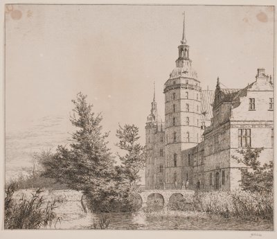 Frederiksborg slott. Fest på Møntbroen av Christen Købke