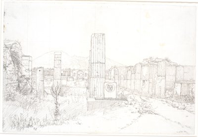En del av forumet i Pompeii av Christen Købke