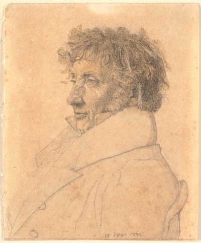 Portrett av Master Baker P.B. Købke, kunstnerens far av Christen Købke
