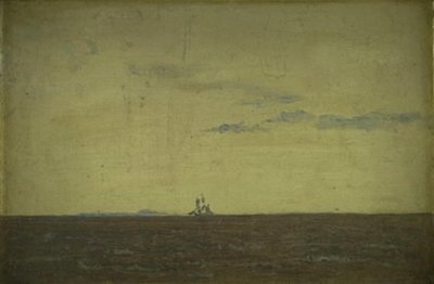 Sjølandskap. Himmel ved solnedgang av Christen Købke