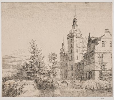 Frederiksborg slott. Fest på Møntbroen av Christen Købke
