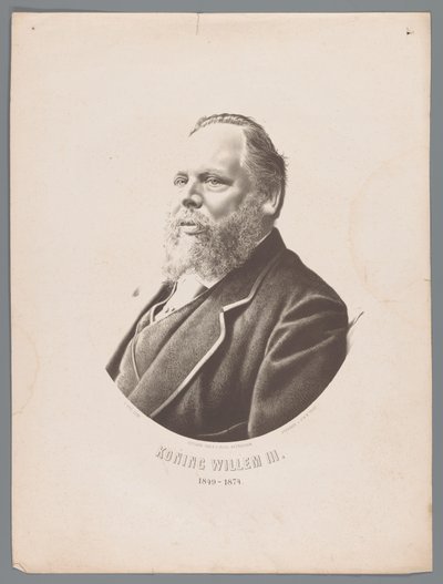 Portrett av William III av Nederland Kong Vilhelm III 1849-1874 (tittel på objekt) av Christiaan Bos