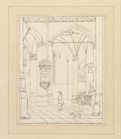 Kerkinterieur av Christiaan Josi