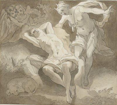 Selene en Endymion av Christiaan Josi