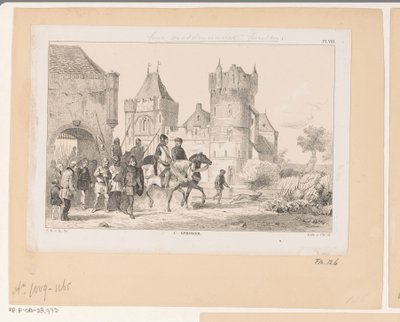 En middelalderfestning, 1000-tallet av Christiaan Lodewijk van Kesteren