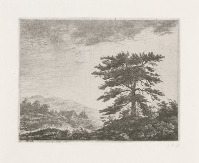 Tre i et lyngheilandskap av Christiaan Wilhelmus Moorrees