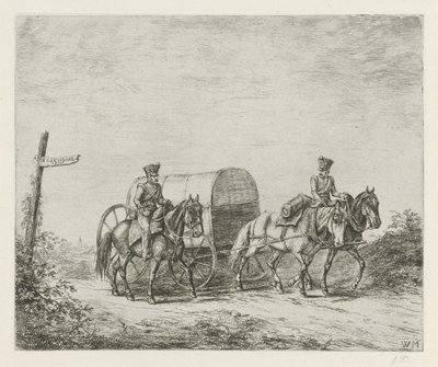 To soldater til hest av Christiaan Wilhelmus Moorrees