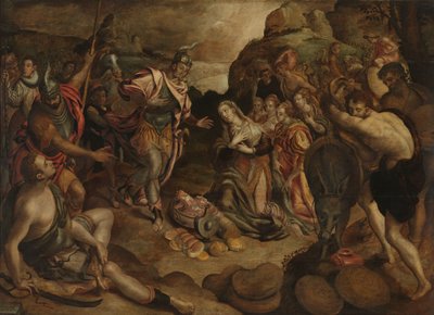 Møtet mellom David og Abigail av Christiaen Jansz. van Bieselingen