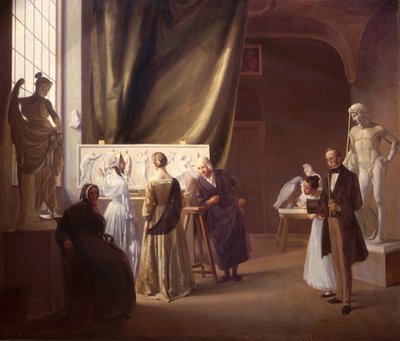 The Studio of Bertel Thorvaldsen (1770-1844) 1899 (oil on canvas) av Christian Bang