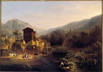 Fjelllandskap Maleri av Christian Brune (1793-1849) 1834 Orleans, Museum of Fine Arts av Christian Brune