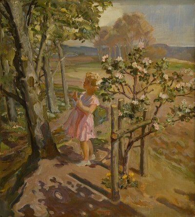 In The Orchard (olje på lerret) av Christian Carl Forup