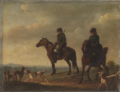 To jegere til hest av Christian David Gebauer