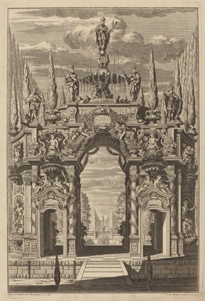 Triumfbue for Friedrich IV av Christian Engelbrecht and Johann Andreas Pfeffel, after Peter Schubert von Ehrenberg