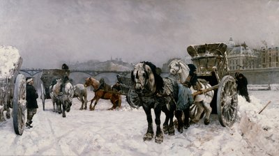 Kjører snø på Seinen av Christian Eriksen Skredsvig