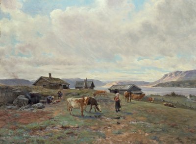 Morgenstemning på Holmvassbu av Christian Eriksen Skredsvig