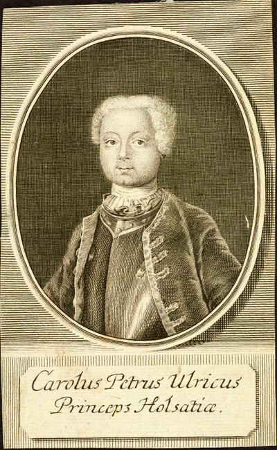 Portrett av hertugen Karl Peter Ulrich av Holstein-Gottorp 1728-1762, 1734. av Christian Friedrich Fritzsch
