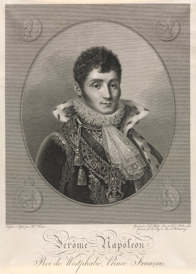 Jerome Napoleon, konge av Westfalen, fransk prins. av Christian Friedrich Muller