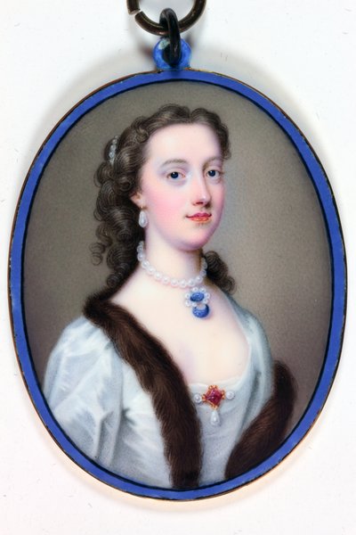 Lady Margaret Cavendish-Holles-Harley, hertuginne av Portland (emalje) av Christian Friedrich Zincke