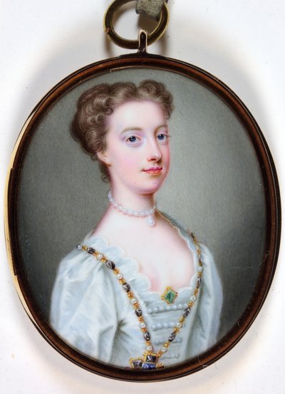 Lady Margaret Cavendish Holles Harley (emalje) av Christian Friedrich Zincke