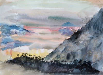 Fargehav, 2015 (akvarell på papir) av Christian Furr