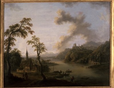Elvelandskap av Christian Georg the Elder Schuetz