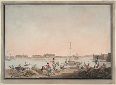Utsikt over St. Petersburg fra Neva, 1808 av Christian Gottlieb Hammer