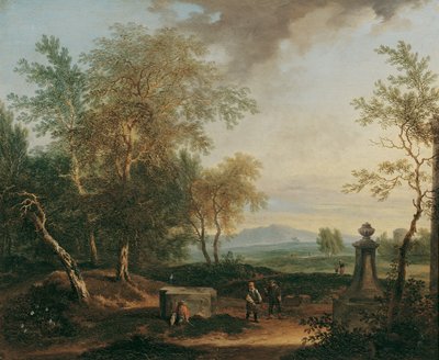 Landskap med sokkel av Christian Hilfgott Brand