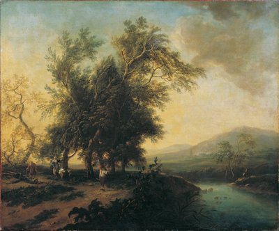 Landschaft mit Staffage av Christian Hilfgott Brand