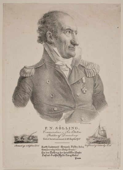 Portrett av kommandør Sølling av Christian Hornemann