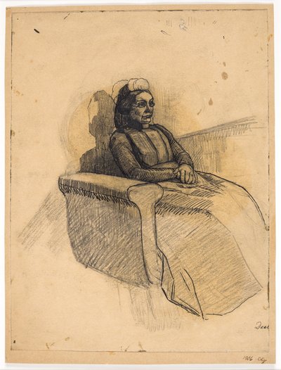Dame i sofa av Christian Kongstad Petersen