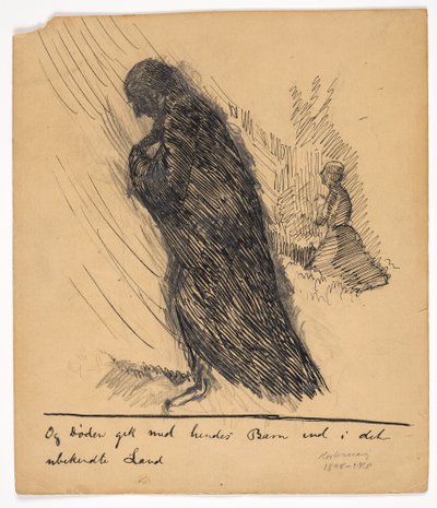 Illustrasjonsutkast til historien om en mor av Christian Kongstad Petersen