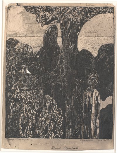Besøker tanten, frøken Betsey Trotwood, Dover. av Christian Kongstad Petersen