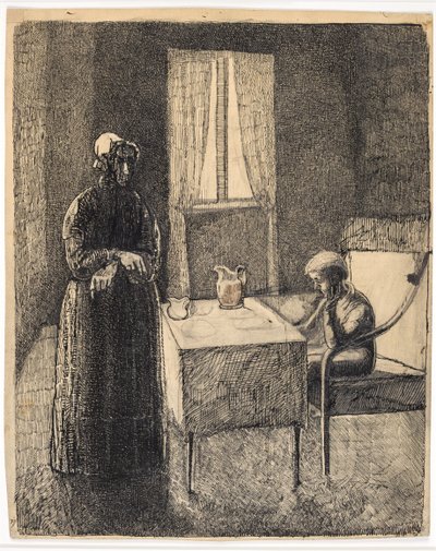 Scene fra David Copperfield (?) av Christian Kongstad Petersen