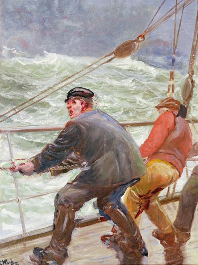 Haul windward (olje på lerret) av Christian Krohg