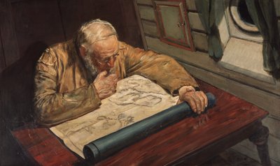 In The Chart House (maleri) av Christian Krohg