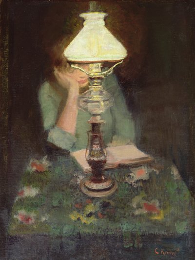 Oda med lampe (olje på lerret) av Christian Krohg
