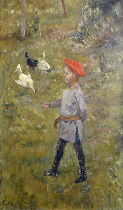 Per with the hens, Hvitsten av Christian Krohg