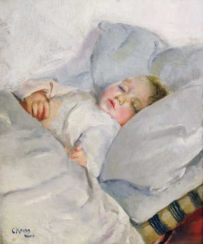 Sovende barn av Christian Krohg