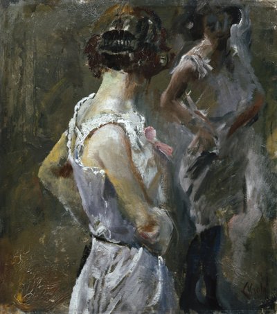 Toalettet (olje på lerret) av Christian Krohg