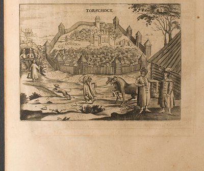 Torzhok Illustrasjon fra Reiser til den store hertugen av Muscovy og kongen av Persia av Adam Ole av Christian Lorenzen Rothgiesser
