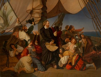 Columbus oppdager kysten av Amerika, 1846 av Christian Ruben