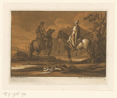 Two Horsemen in Cloaks Horsemen (serietittel) av Christian Rugendas