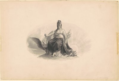 Design for et emblem fra USA av Christian Schussele