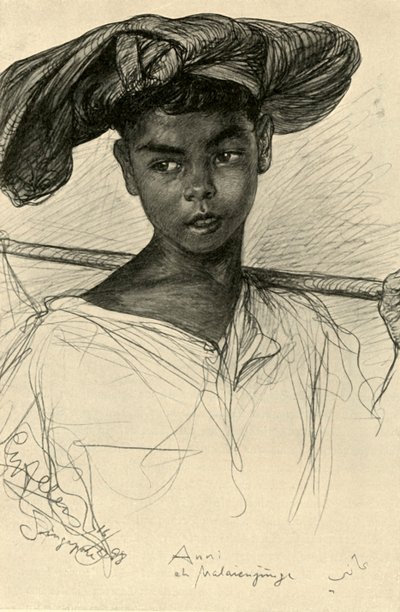 Alle - Malayan Boy, Singapore, 1898. av Christian Wilhelm Allers