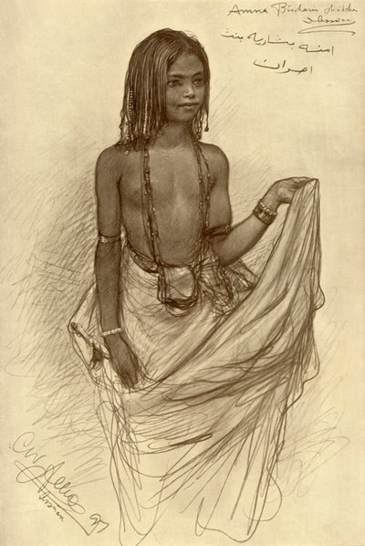 Bishari-jente, More, Egypt, av Christian Wilhelm Allers